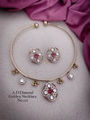 1 AD Diamond Gold Plated Designer Unique Golden Necklace Manufacturers
